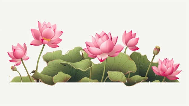 Des fleurs de lotus roses dans un étang