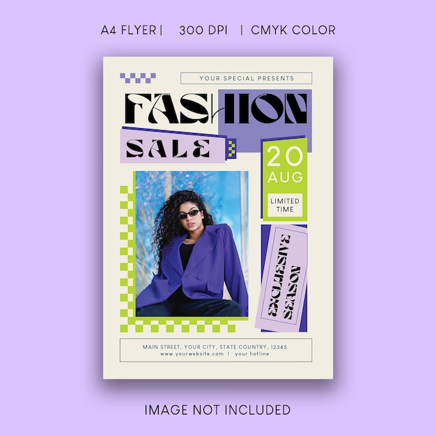 Flyer de vente de mode