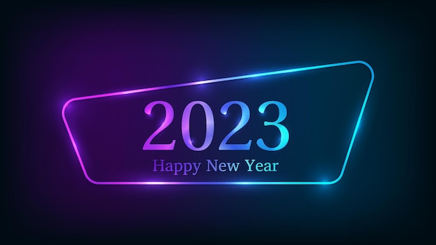 Fond néon de bonne année 2023