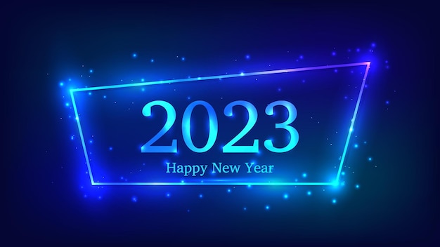 Fond néon de bonne année 2023