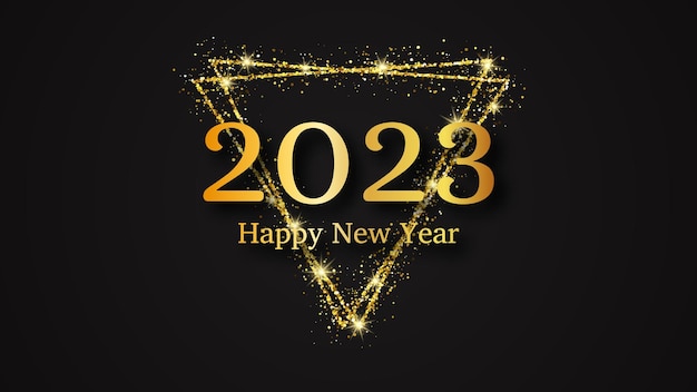 Fond d'or de bonne année 2023