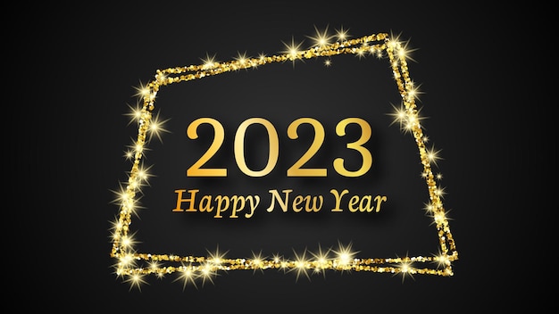 Fond d'or de bonne année 2023