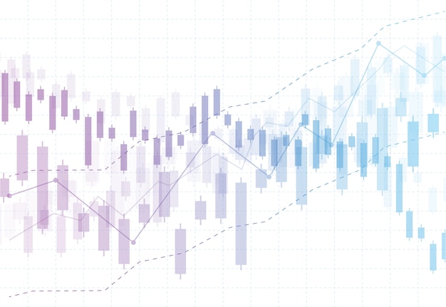 Vecteur graphique à barres bougie d&#39;affaires du marché boursier