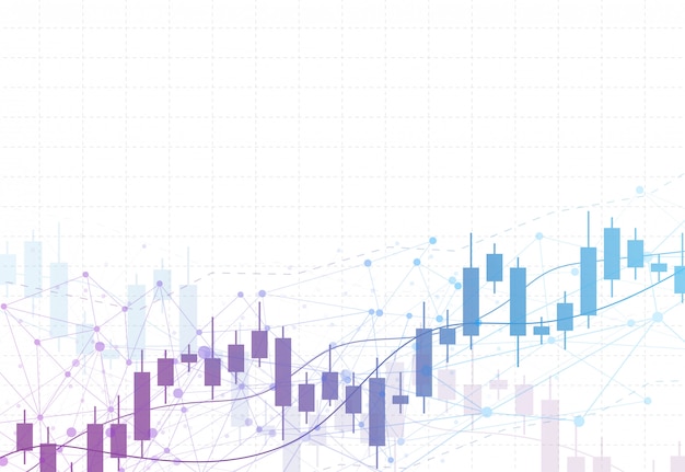 Vecteur graphique de bougie bâton graphique des investissements boursiers