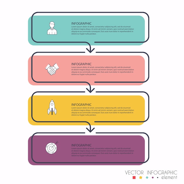 graphiques d'informations pour vos présentations professionnelles. Peut être utilisé pour la mise en page du site Web, les bannières numérotées, le diagramme, les lignes de découpe horizontales, le Web.