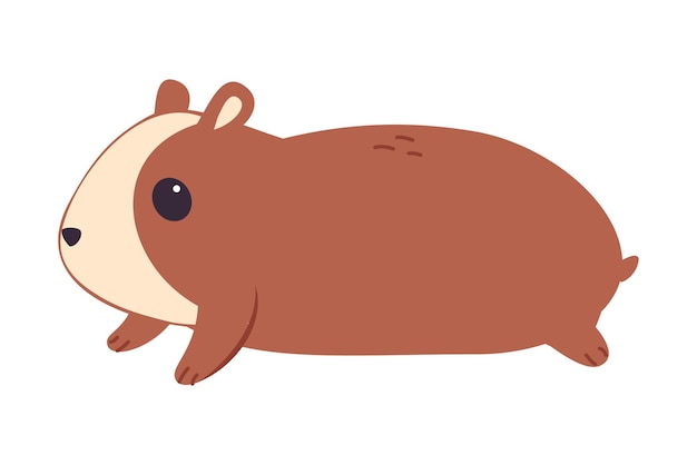 Vecteur hamster mignon adorable animal de compagnie drôle personnage de dessin animé illustration vectorielle