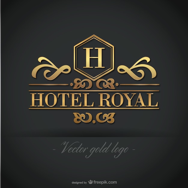 Hôtel d&#39;or logo graphiques gratuits