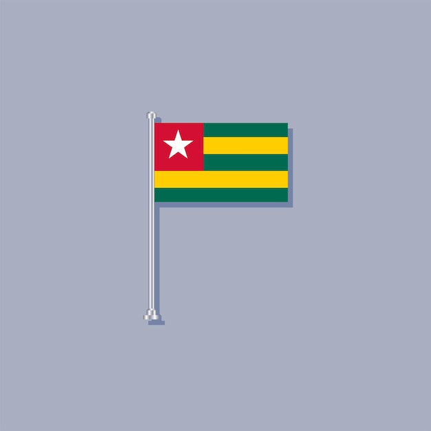 Illustration du modèle de drapeau du Togo