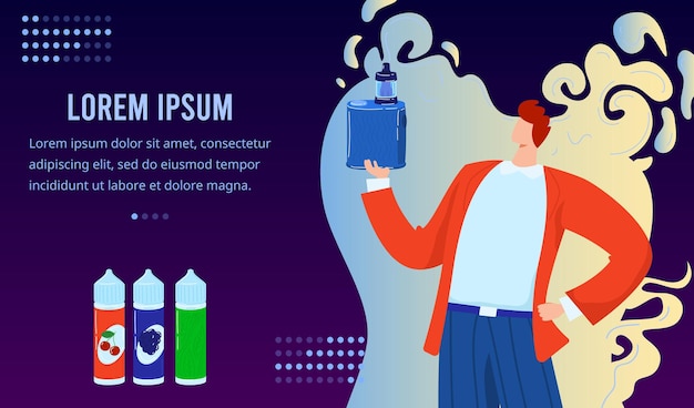 Illustration de magasin de vape.