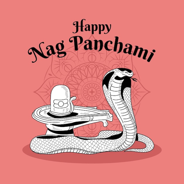 Illustration de panchami nag dessiné à la main