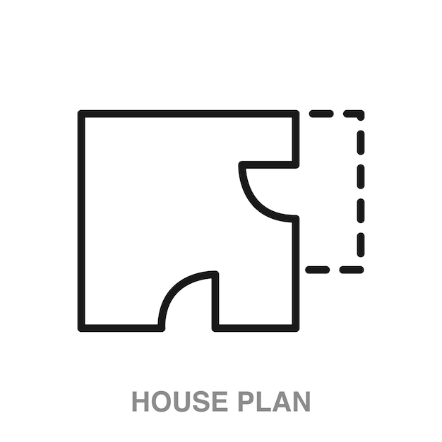 Illustration de plan de maison sur fond transparent