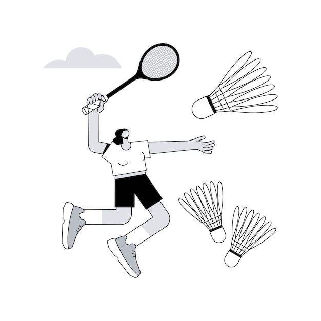 Vecteur illustration vectorielle de badminton concept abstrait