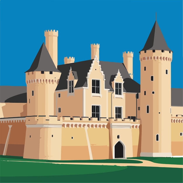 Vecteur illustration vectorielle du château