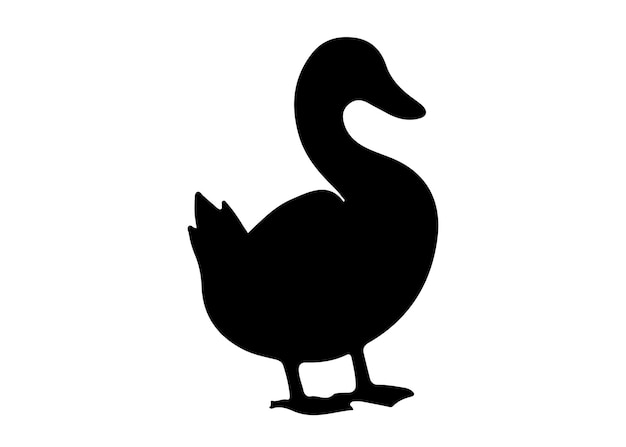 Illustration vectorielle de la silhouette du canard