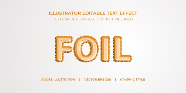 Illustrator Vector Text Effect Style Graphique Feuille Ballon