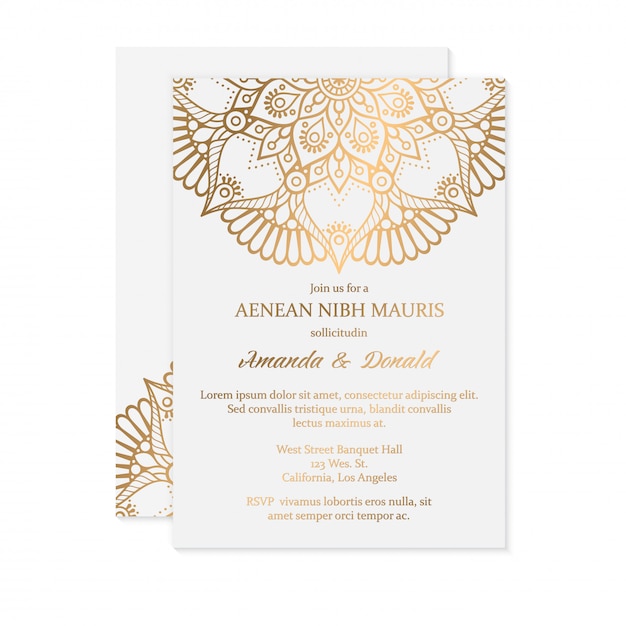 Invitation de mariage de luxe