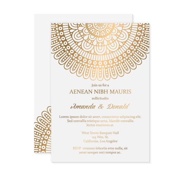 Invitation de mariage de luxe