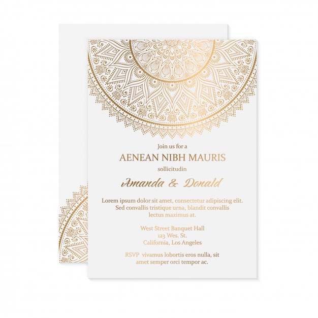 Invitation de mariage de luxe