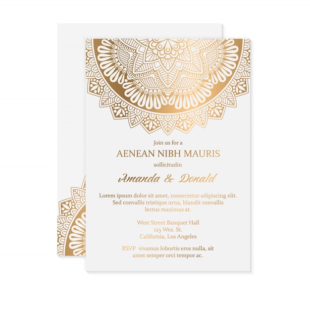 Invitation de mariage de luxe