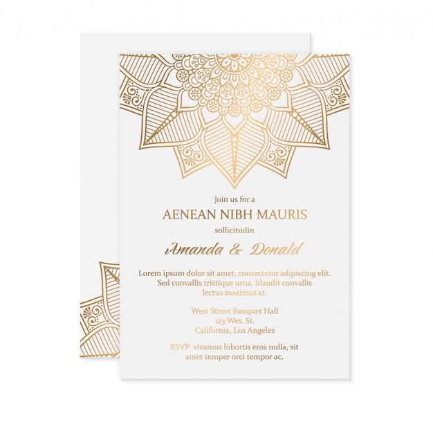 Invitation de mariage de luxe