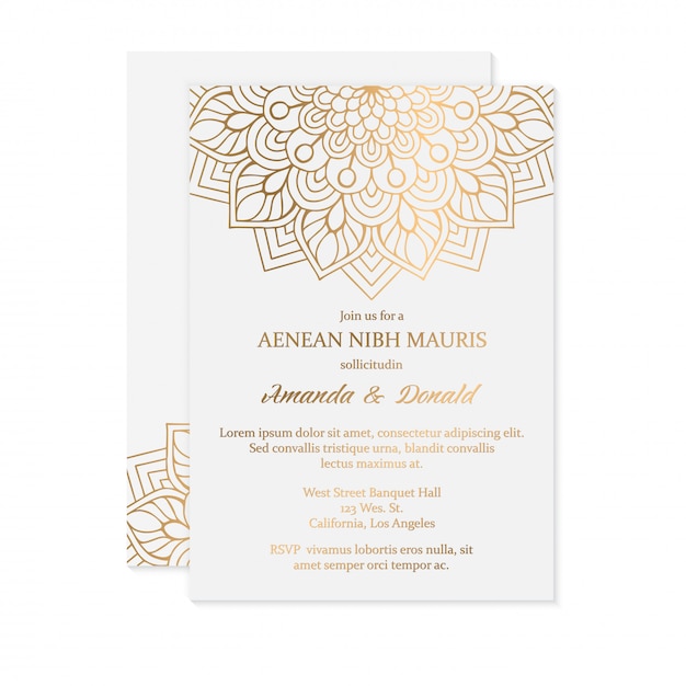 Invitation de mariage de luxe