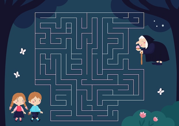 Jeu de Labyrinthe avec Hansel et Gretel