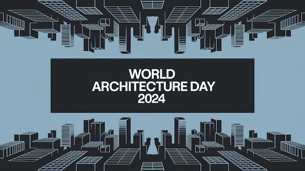 Vecteur la journée mondiale de l'architecture 2024