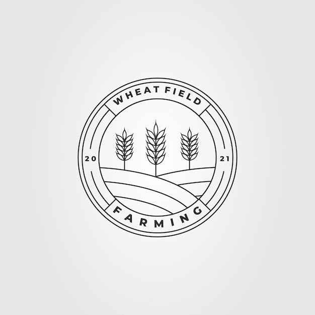 Logo de champ de blé. agriculture, agriculture logo vector illustration design