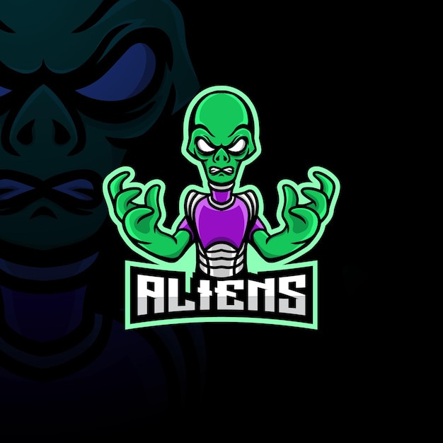 Logo esport mascotte extraterrestre.