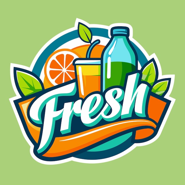 Vecteur un logo pour les fruits frais et une carotte