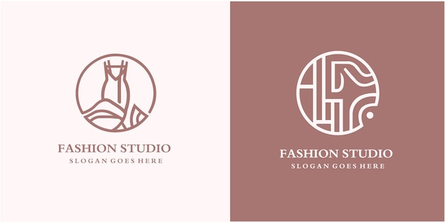 Vecteur un logo pour un studio de mode