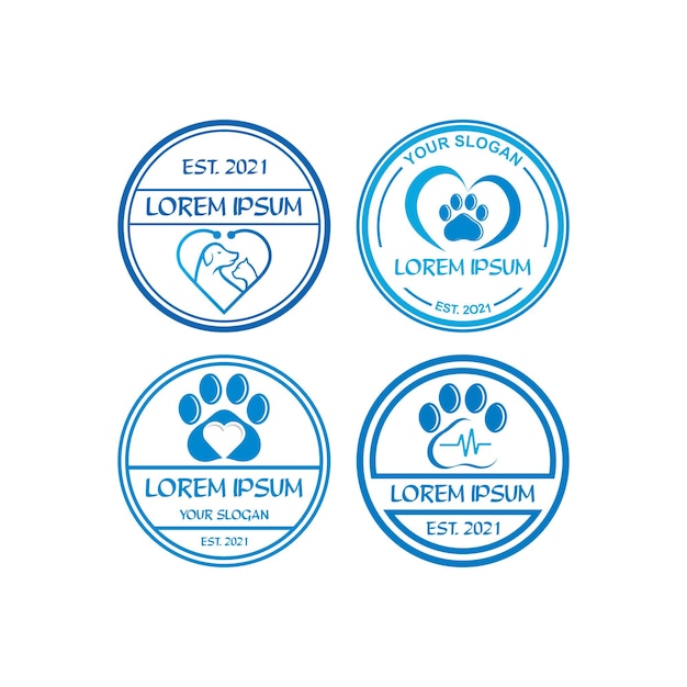 Logo de soins pour animaux de compagnie logo vétérinaire