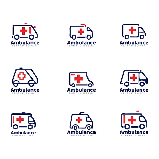 Les logos des compagnies d'ambulance