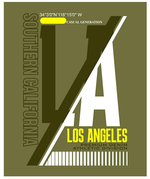 LA Los angeles Conception de typographie vintage dans les vêtements de t-shirt d'illustration vectorielle et d'autres utilisations