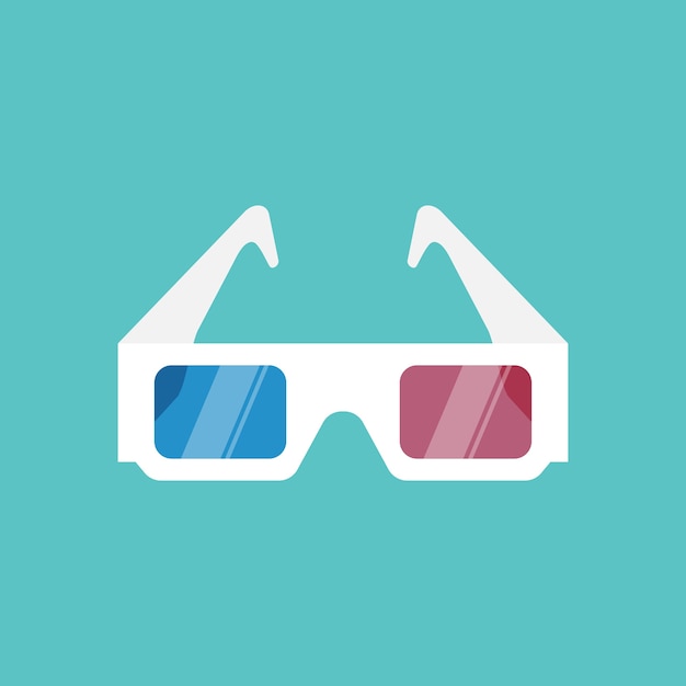 Lunettes 3D vector illustration