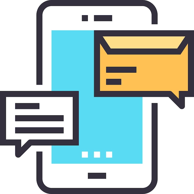 Vecteur le marketing par sms