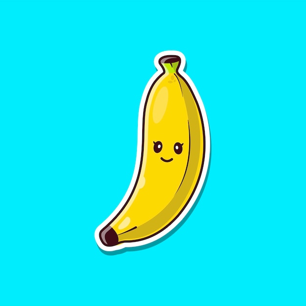 mignon, banane, illustration