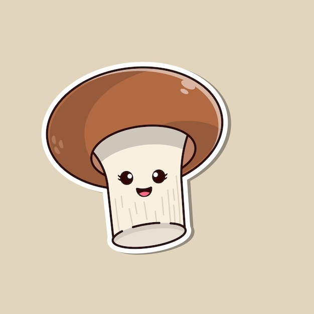 mignon, champignon, illustration