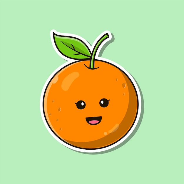 mignon, orange, illustration