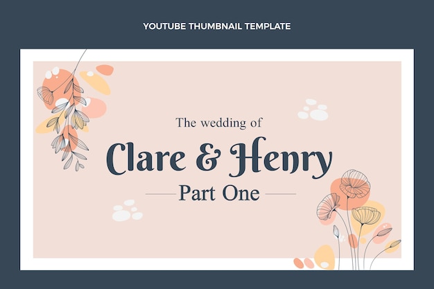 Miniature youtube de mariage dessiné à la main