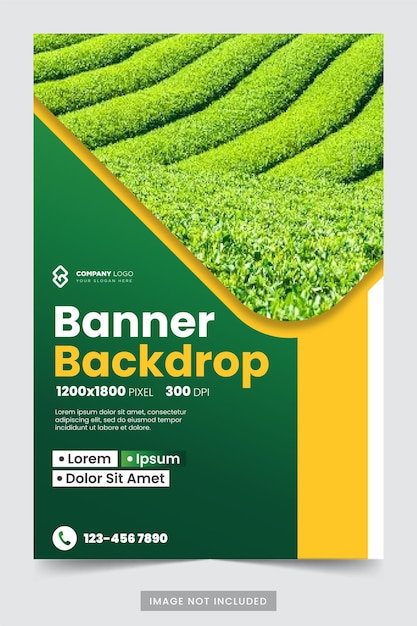 modèle d'affiche agricole ou bannière de fond