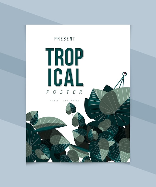 modèle d'affiche de fête tropicale de vente moderne et créatif laisse des citations inspirantes sur la nature