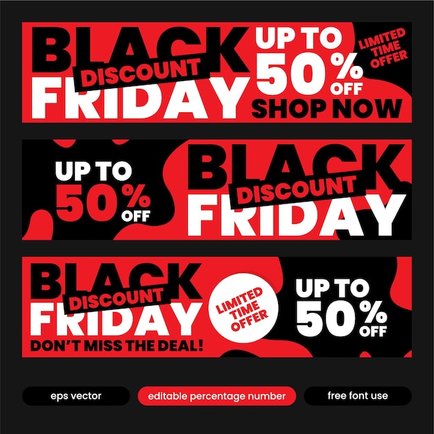 Modèle de bannière d'offre spéciale Black Friday