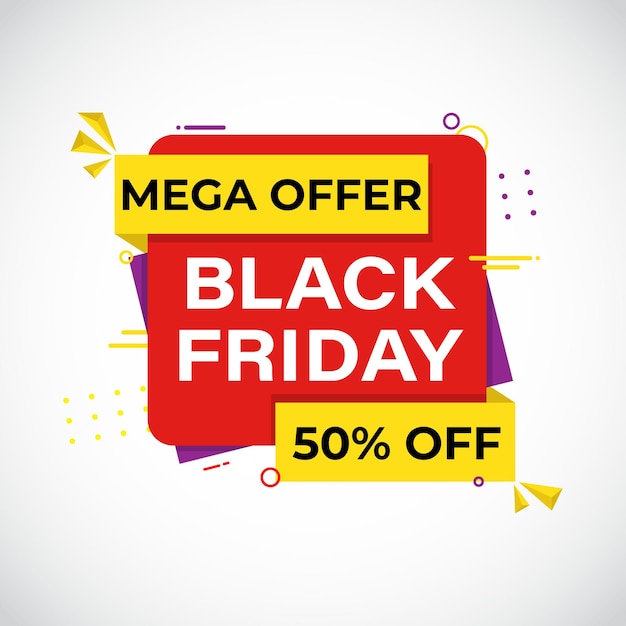 Modèle de bannière Vector Black Friday Sale