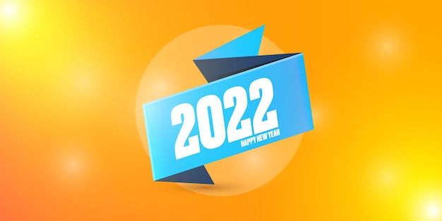 modèle de conception de bannière de bonne année 2022