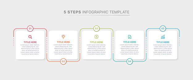 Vecteur un modèle de conception d'infographie moderne avec 5 points de données