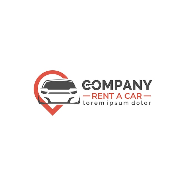 Modèle de conception de logo de voiture de location