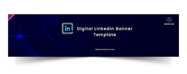 Vecteur modèle de couverture de bannière premium de linkedin vector design minimal