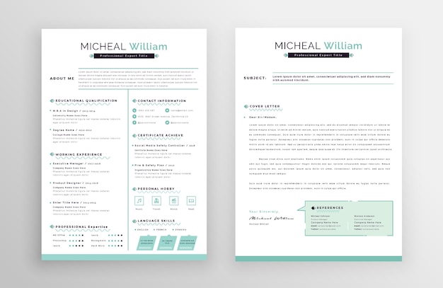 Modèle de CV élégant et créatif