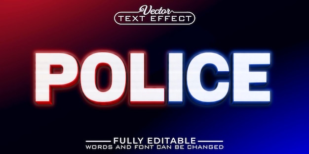 Vecteur modèle d'effet de texte modifiable par la police